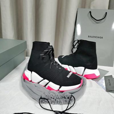 wholesale quality balenciaga speed 2.0 black white pink